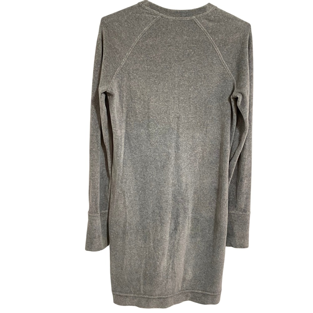 Athleta Sporty Sweatshirt Dress Womens XS Grey Raglan Sleeve Mini Crew Neck - Picture 7 of 7
